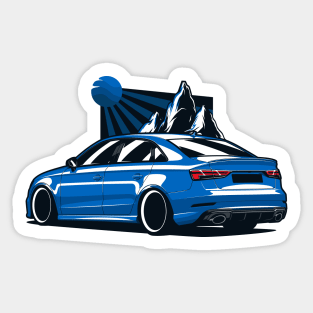 Blue A3 RS3 Sticker